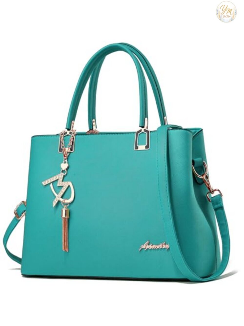 PU Leather Satchel Tote Shoulder Bag with Removable Strap